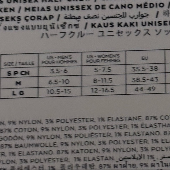 Alo Unisex Half-Crew Throwback Sock Whit & Pink Size Med - Picture 8 of 8